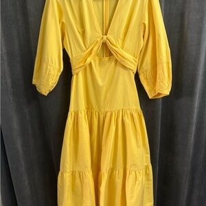 Derek Lam Yellow Midi Dress